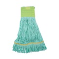 New Year New Savings! Save $25 off $150 | Boardwalk BWK1200MEA EcoMop Looped-End Recycled Fibers Mop Head - Medium, Green image number 0