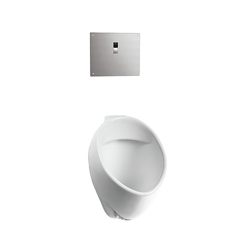 Urinals | TOTO UT105UVG#01 Commercial 1/8 GPF Wall Mounted Urinal with CeFiONtect and 3/4 in. Back Spud Inlet (Cotton White) image number 0