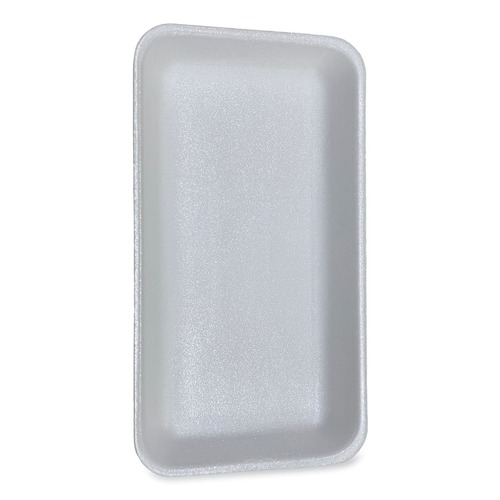 Food Trays, Containers, and Lids | GEN 15PWH 14.44 in. x 7.88 in. x 1.37 in. #15P Meat Trays - White (200/Carton) image number 0