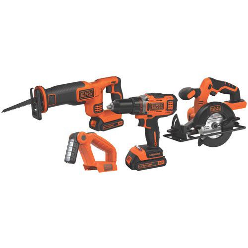 Combo Kits | Factory Reconditioned Black & Decker BDCDHP2204KT 20V MAX Lithium-Ion 4-Tool Combo Kit image number 0
