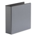 Office Jansan | Universal UNV30751 3 in. Capacity 11 in. x 8.5 in. 3 Rings Deluxe Easy-to-Open D-Ring View Binder - Black image number 0