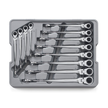 GearWrench 85288 12-Piece Metric X-Beam Flex Combination Ratcheting Wrench Set
