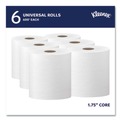 Cleaning & Janitorial Supplies | Kleenex 50606 8 in. x 600 ft. Hard Roll Paper Towels with Premium Absorbency Pockets - White (6 Rolls/Carton) image number 1