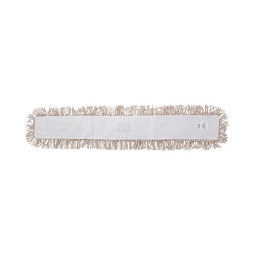 Mops | Boardwalk BWK1348 48 in. x 5 in. Hygrade Cotton Industrial Dust Mop Head - White image number 0