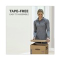 Boxes & Bins | Bankers Box 7718201 SmoothMove Classic 21 in. x 17 in. x 17 in. Half Slotted Container Moving and Storage Boxes - Large, Brown Kraft/Blue (5/Carton) image number 2