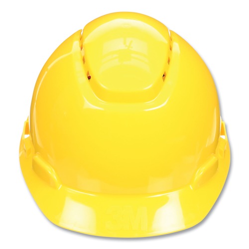 Hard Hats | 3M H-702SFV-UV SecureFit H-Series 4-Point Pressure Diffusion Ratchet Suspension H-700 Vented Cap with UV Indicator Hard Hats - Yellow image number 0
