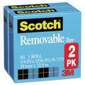 Tapes & Adhesives | Scotch 811-2PK 0.75 in. x 36 yds 1 in. Core Removable Tape - Transparent (2/Pack) image number 4