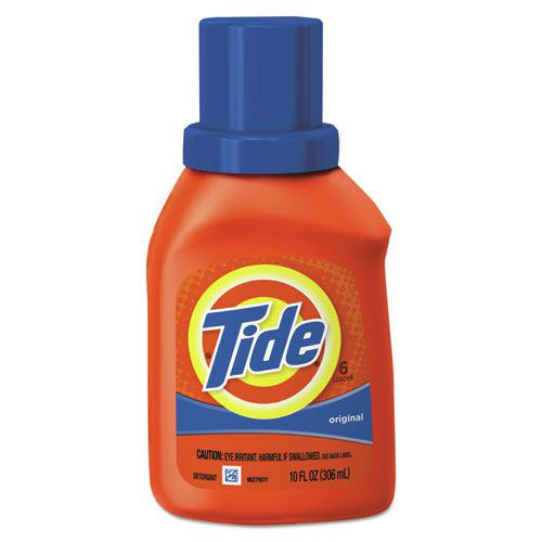 Laundry Detergent | Tide 00471 10 oz. Original Scent Liquid Laundry Detergent (12 Bottles/Carton) image number 0