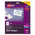 Office Jansan | Avery 08395 3.38 in. x 2.33 in. Flexible Adhesive Name Badge Labels - White (160/Pack) image number 0