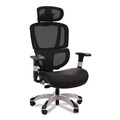 Office Chairs | Alera ALEMV41ME10B-ES Minverva Pro Multifunction Chair, Supports Up to 275 lb, 17.7-in to 21.4-in Seat Height, Black Seat, Black Back, Black Base image number 0
