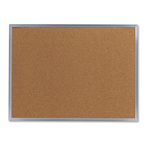 Mothers Day Sale! Save an Extra 10% off your order | Universal 43612-UNV 24 in. x 18 in. Cork Bulletin Board - Tan Surface, Aluminum Frame image number 0