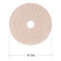 Cleaning Cloths | Boardwalk BWK4019NHE 19 in. Diameter Natural Hog Hair Burnishing Floor Pads - Tan (5/Carton) image number 3