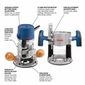 | Bosch 1617EVSPK 12 Amp 2.25 HP Combination Plunge and Fixed-Base Router Kit image number 5