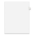Office Jansan | Avery 01405 11 in. x 8.5 in. 26-Tab E Avery Style Preprinted Legal Exhibit Side Tab Index Dividers - White (25/Pack) image number 1