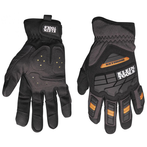 Work Gloves | Klein Tools 40217 Journeyman Extreme Gloves - Medium, Black image number 0