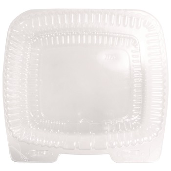 Handi-Foil HFA 6091S-250 8 in. x 3 in. x 8.87 in. 46 oz. Handi-Lock Plastic Food Container - Clear (250/Carton)
