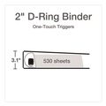 Office Jansan | Cardinal 10321CB 11 in. x 8-1/2 in. ClearVue 3-Ring 2 in. Capacity Easy Open Slant-D Ring Binder - Black image number 1