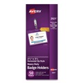Office Jansan | Avery 02921 2-1/4 in. x 3-1/2 in. Secure Horizontal Top Clip-Style Badge Holders - Clear (50/Box) image number 0