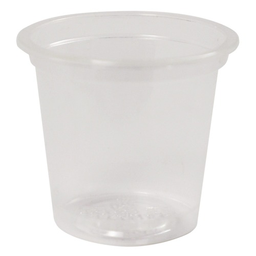 Cups and Lids | World Centric CPCS1SN PLA Clear Cold Cups 1 oz Plastic Clear 3000/Carton image number 0