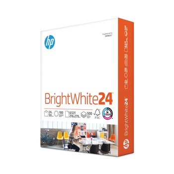 HP Papers BriightWhite24 8.5 in. x 11 in. 100 Bright 24-lb. Paper - White (500/Ream)