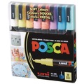 Permanent Markers | uni-ball PC3M8CSOFTCOLORS Fine Bullet Tip 0.9 mm/1.3 mm Water-Based Paint Markers - Assorted Colors (8/Set) image number 0