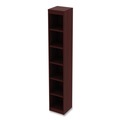 Office Filing Cabinets & Shelves | Alera ALEVA67212MY 11.81 in. x 11.81 in. x 71.73 in. Valencia Series 6 Shelf Narrow Profile Bookcase - Mahogany image number 1