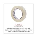 Office Jansan | Universal UNV30024 3 in. Core 24 mm. x 54.8 m. #120 Utility Grade Filament Tape - Clear (1-Roll) image number 3