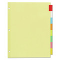 Office Jansan | Office Essentials 11467 11 x 8.5 Plastic Insertable Dividers - Assorted Tabs (8-Pieces/Set) image number 1