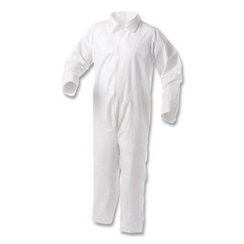 Ansell Zipper Front A35 Liquid and Particle Protection Coveralls - 2X-Large White (25/Carton)