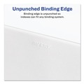 Office Jansan | Avery 01700 11 x 8.5 Allstate Style Preprinted Legal Exhibit Side A to Z Tab Index Dividers - White (26-Pieces/Set) image number 4