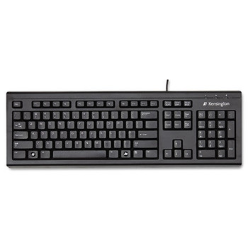 Kensington Keyboard for Life Slim Spill-Safe Keyboard, 104 Keys - Black