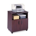 | Safco 1850MH 28 in. x 19.75 in. x 30.5 in. 200 lbs. Capacity 3 Shelves Open Compartment Engineered Wood Mobile Machine Stand - Mahogany image number 0