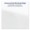 Office Jansan | Avery 01405 11 in. x 8.5 in. 26-Tab E Avery Style Preprinted Legal Exhibit Side Tab Index Dividers - White (25/Pack) image number 5