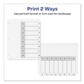 Office Jansan | Avery 11132 Ready Index 11 in. x 8.5 in. 8-Tab 1 to 8 Customizable TOC Dividers - Black and White (1-Set) image number 5