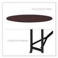  | Alera ALEFT7260DMY 59 in. Diameter x 29.13 in. Height Round Wood Folding Table - Mahogany image number 5