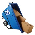 Trash & Waste Bins | Rubbermaid Commercial 2089826 BRUTE 1,250 lb Capacity 1 cu. Yd. Plastic/Steel Frame Rotomolded Recycling Tilt Truck - Blue image number 3