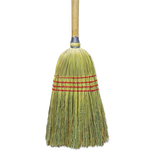 Brooms | Boardwalk BWKBR10012 56 in. Plastic Bristles Upright Corn/Fiber Broom - Natural (6/Carton) image number 0