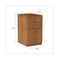  | Alera VA532822WA 15.63 in. x 20.5 in. x 28.5 in. Valencia Series 3-Drawer Full File Pedestal - Modern Walnut image number 5