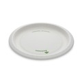 Bowls and Plates | Pactiv Corp. PSP10EC EarthChoice Pressware 10 in. Diameter Plate Paper Compostable Dinnerware - White (300/Carton) image number 1