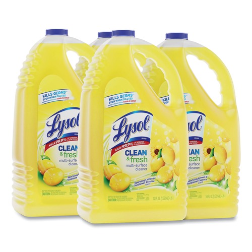 Cleaning & Janitorial Supplies | LYSOL Brand 36241-77617 144 oz. Bottle Clean and Fresh Multi-Surface Cleaner - Sparkling Lemon and Sunflower Essence (4/Carton) image number 0