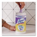 Hand Wipes | LYSOL Brand 19200-81700 7 in. x 7.5 in. 1-Ply Dual Action Disinfecting Wipes - Citrus, White/Purple (6 Canisters/Carton) image number 5