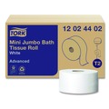 Toilet Paper | Tork 12024402 Advanced 3.48 in. x 751 ft. 2-Ply Septic Safe Mini-Jumbo Roll Bath Tissue - White (12/Carton) image number 0