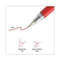 Office Jansan | Universal UNV15532 1 mm Comfort Grip Retractable Ballpoint Pen - Medium, Red (1 Dozen) image number 6