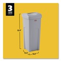 Trash & Waste Bins | Rubbermaid Commercial 2143862 Universal Square Trash Can with Swing Lid 23 gal Plastic Gray image number 1