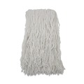 Mops | Boardwalk BWKRM03024S Banded Rayon 24 oz. Cut-End Mop Heads - White (12/Carton) image number 0