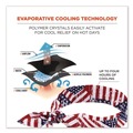 Cooling Gear | Ergodyne 12303 Chill-Its 6700 Cooling Bandana Polymer Tie Headband, One Size Fits Most, Stars and Stripes image number 1