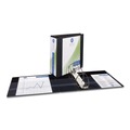 Office Jansan | Avery 09800 11 in. x 8.5 in. Sheet Size 4 in. Capacity 3 Rings Durable View Binder with DuraHinge and EZD Rings - Black image number 1