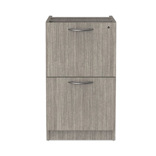  | Alera ALEVA542822GY 15.63 in. x 20.5 in. x 28.5 in. Valencia Series Full Pedestal File Left or Right 2 Legal/Letter-Size File Drawers - Gray image number 0