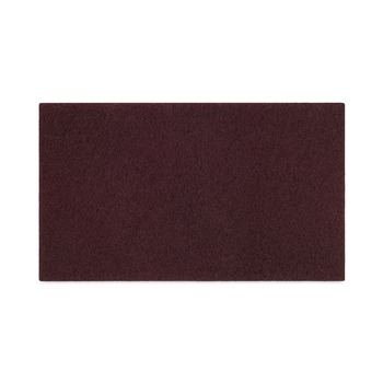 Boardwalk 28 in. x 14 in. Deep Scrub Pads - Maroon (10/Carton)