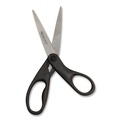 Office Jansan | Westcott 13139 8 in. Long 3.13 in. Cut Length Straight Black Handle Design Line Straight Stainless Steel Scissors image number 1